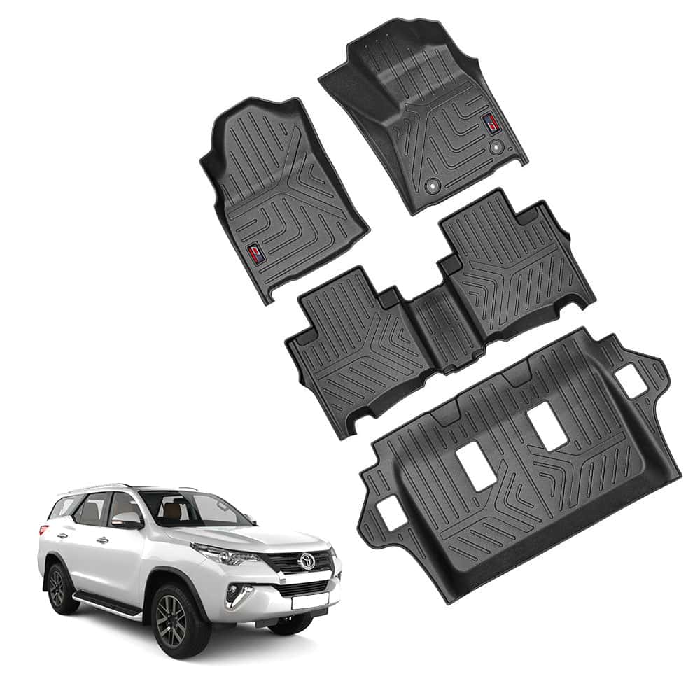 GFX Life Long Car Floor Mats for Toyota Fortuner - Manual (2016 Onwards)